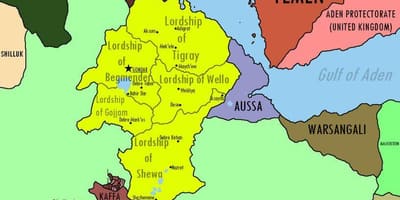 Χάρτης της Αιθιοπίας αυτοκρατορία