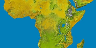Χάρτης της Αιθιοπίας highlands στον κόσμο