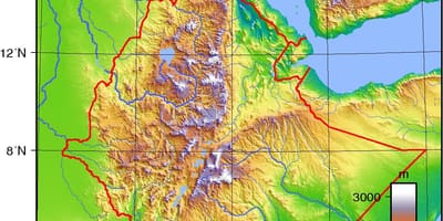 Αιθιοπικά υψίπεδα αφρική χάρτης