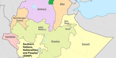 Tigray της αιθιοπίας χάρτης