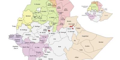 Αιθιοπία woreda χάρτης